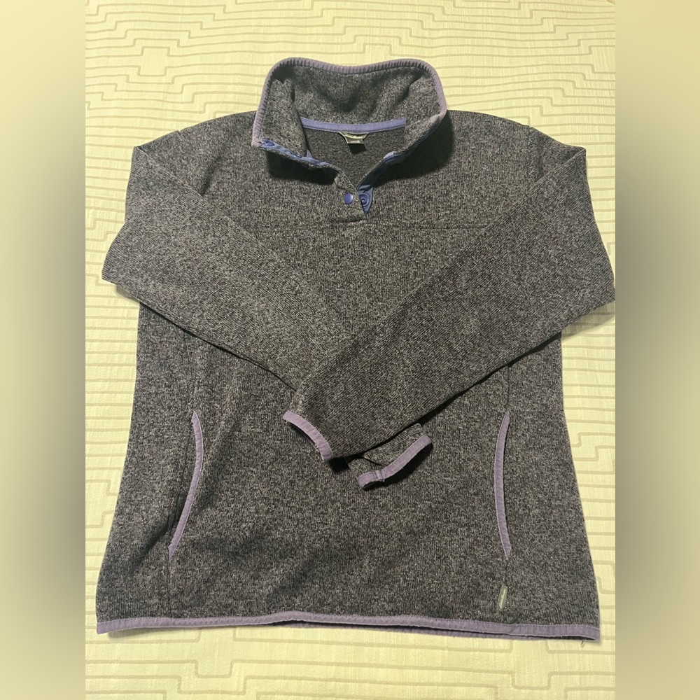 Eddie Bauer Women’s Purple Zip-Up Sweater
